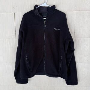 Marmot Men's Black Fleece Full Zip Jacket Large